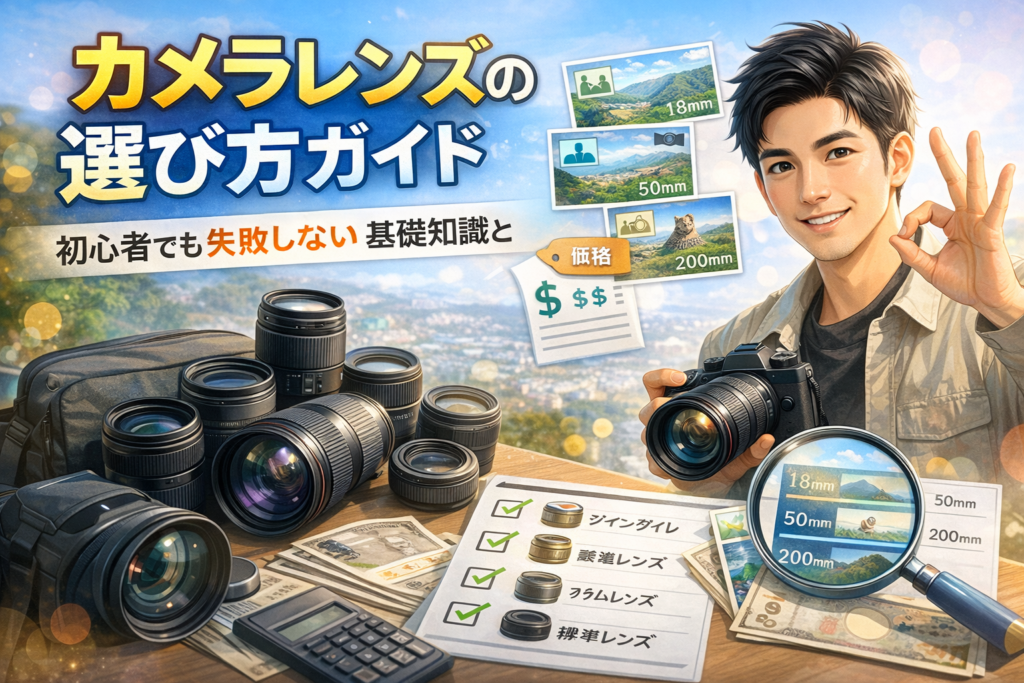 カメラレンズの選び方ガイド｜初心者でも失敗しない基礎知識と判断ポイント【宇野真史】